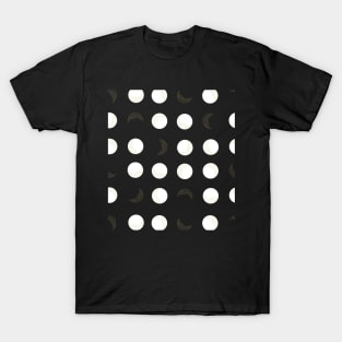 Moon and full moon pattern T-Shirt
